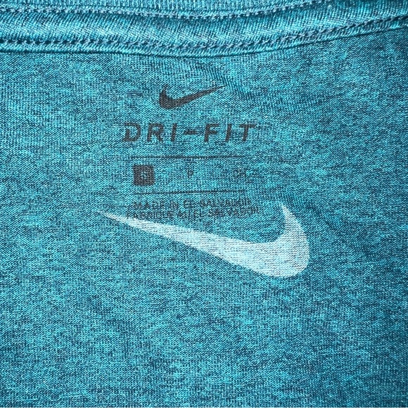 Nike Women’s Athletic Dri-Fit Dark Teal / Turquoise T-Shirt Sz Small (Like a M) - Picture 4 of 7